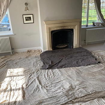A newly refurbished fireplace in Dorking