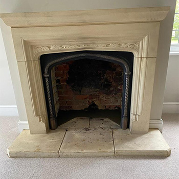 a new fireplace ready for the stove